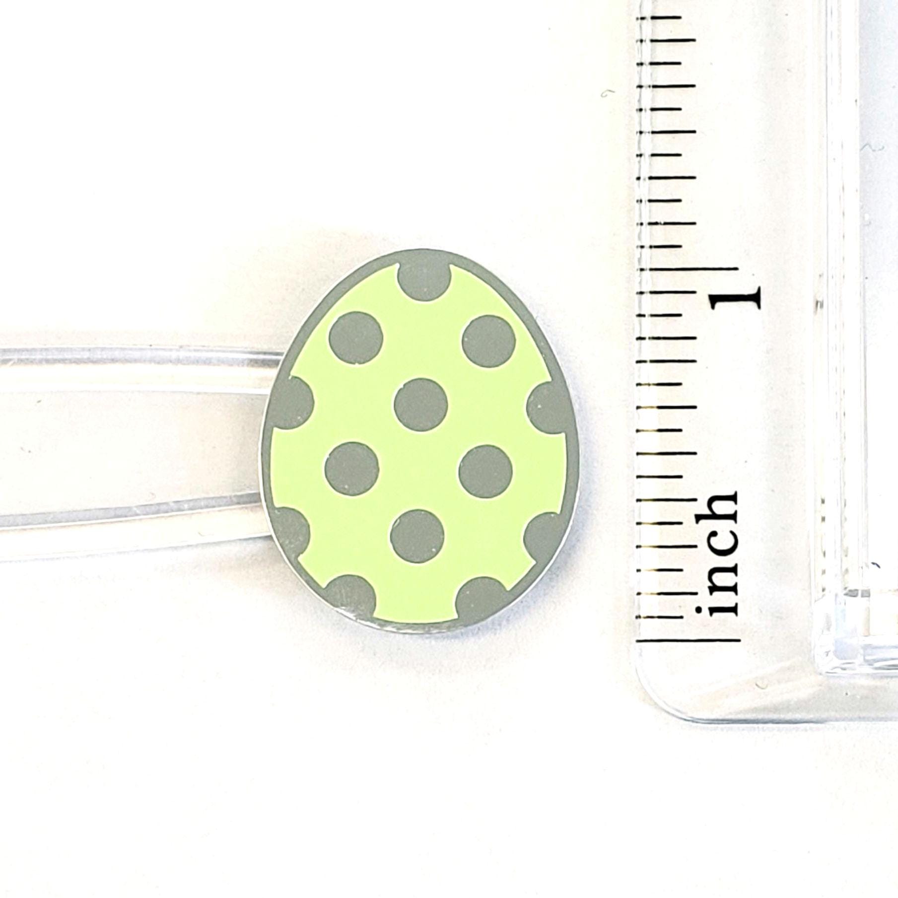 Pretty Pastel Easter Egg Stickers, set of 30 colorful polka dot egg decals for cards, journals and scrapbook embellishments. Silver outline