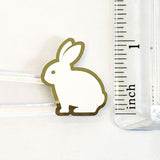 White Easter Bunny Stickers, set of 30 cute vinyl bunnies for Spring crafts, Easter baskets and cards.