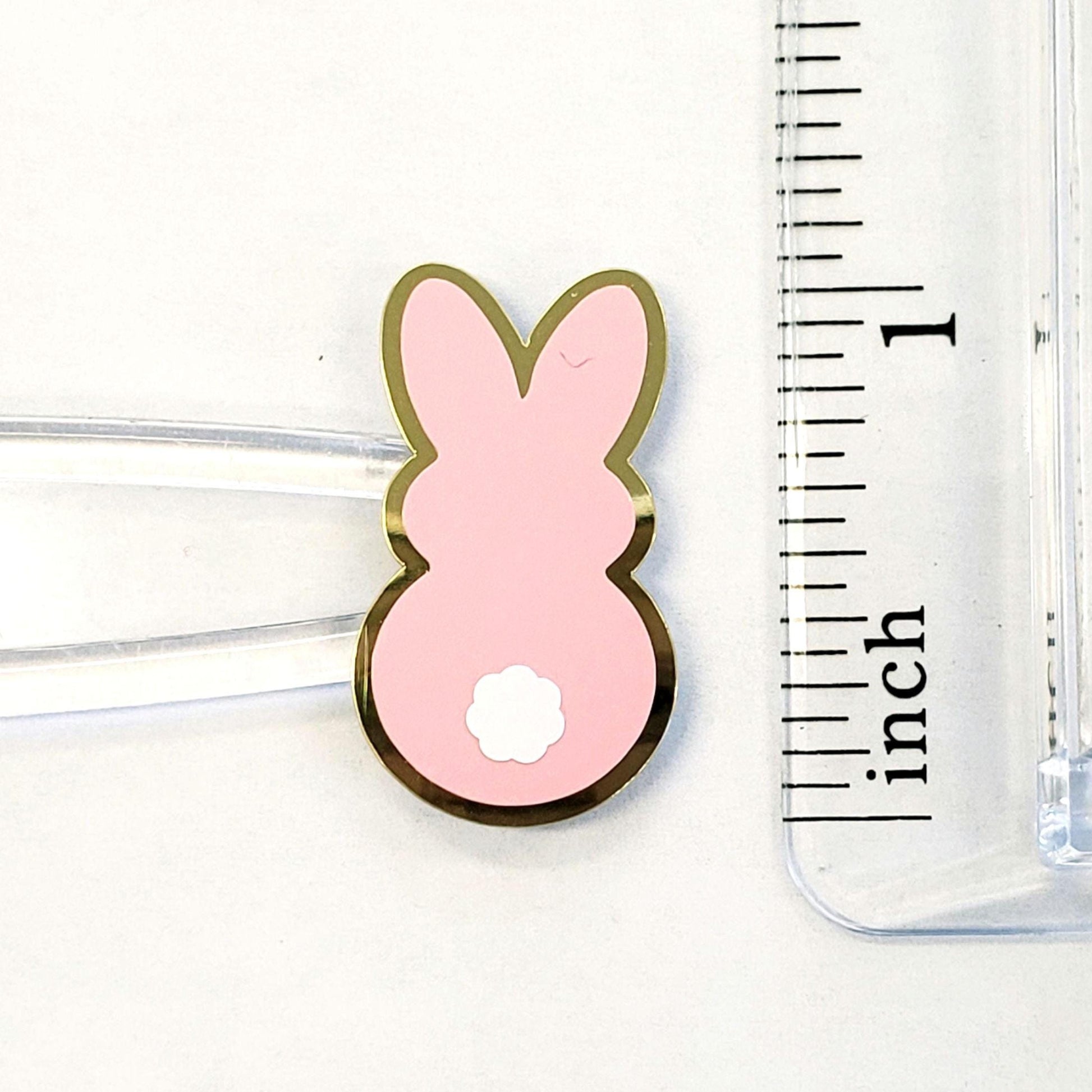 Pastel Rainbow Bunny Stickers, set of 42 Easter Rabbit stickers for spring decor, cards, gift tags and scrapbook pages. Gold outline.