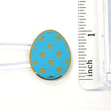 Easter Egg Stickers, set of 30 bright color polka dot egg decor for cards, journals and scrapbook embellishments. Gold outline.