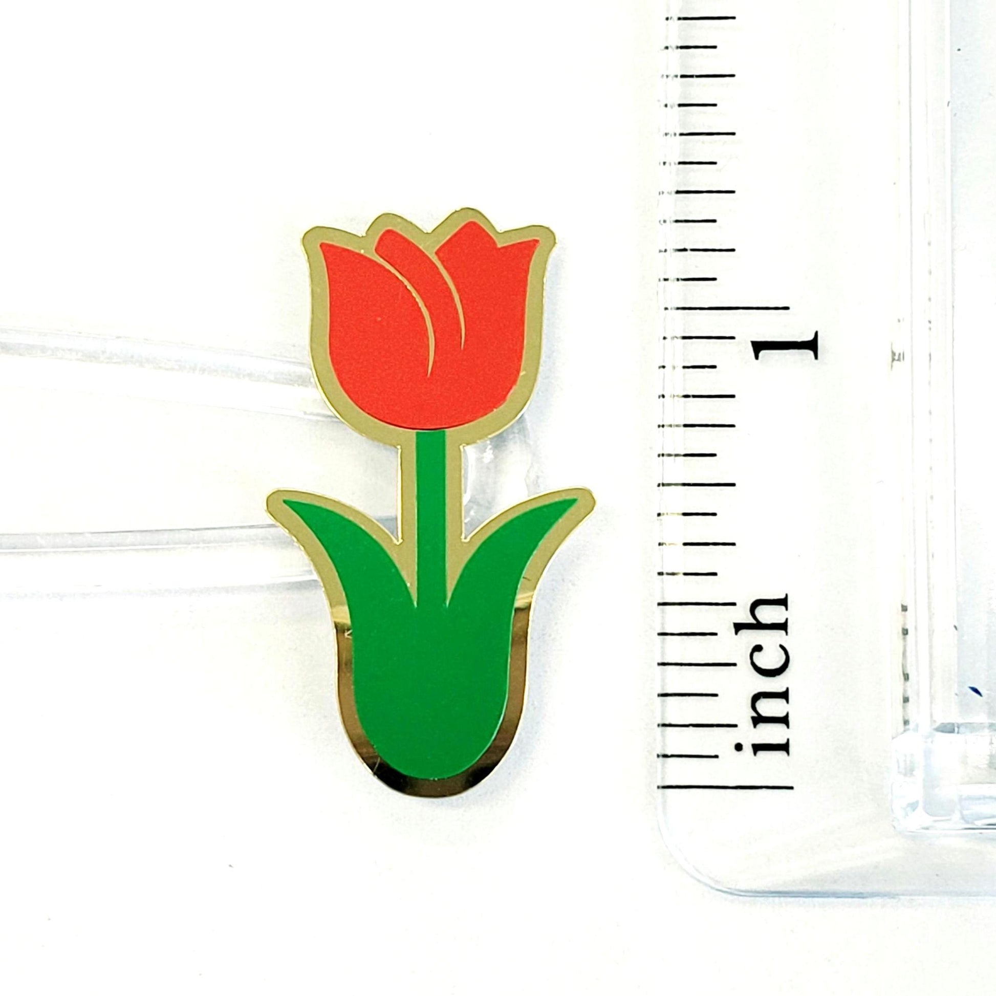 Tulip Stickers, set of 30 spring flower decals for garden journals, scrapbook pages and notecards. Bright multi color tulip stickers.