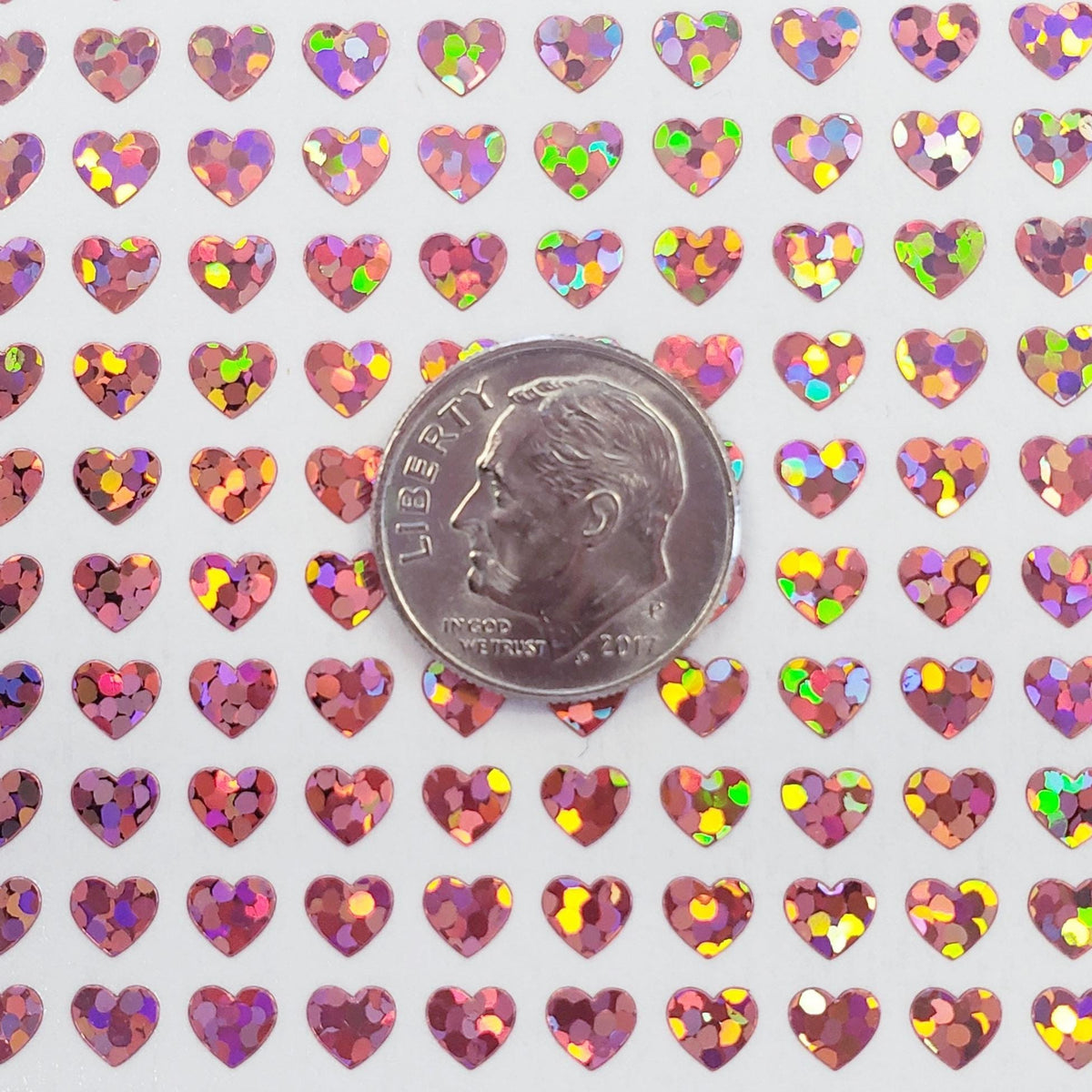 Extra Small Pink Heart Stickers