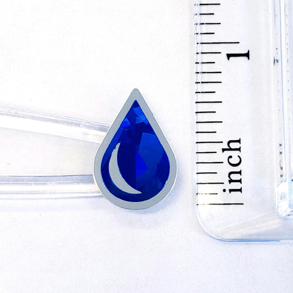 Rain Stickers, set of 64 dark blue teardrop shaped stickers for weather tracker, school science project, water plants and drink reminder.