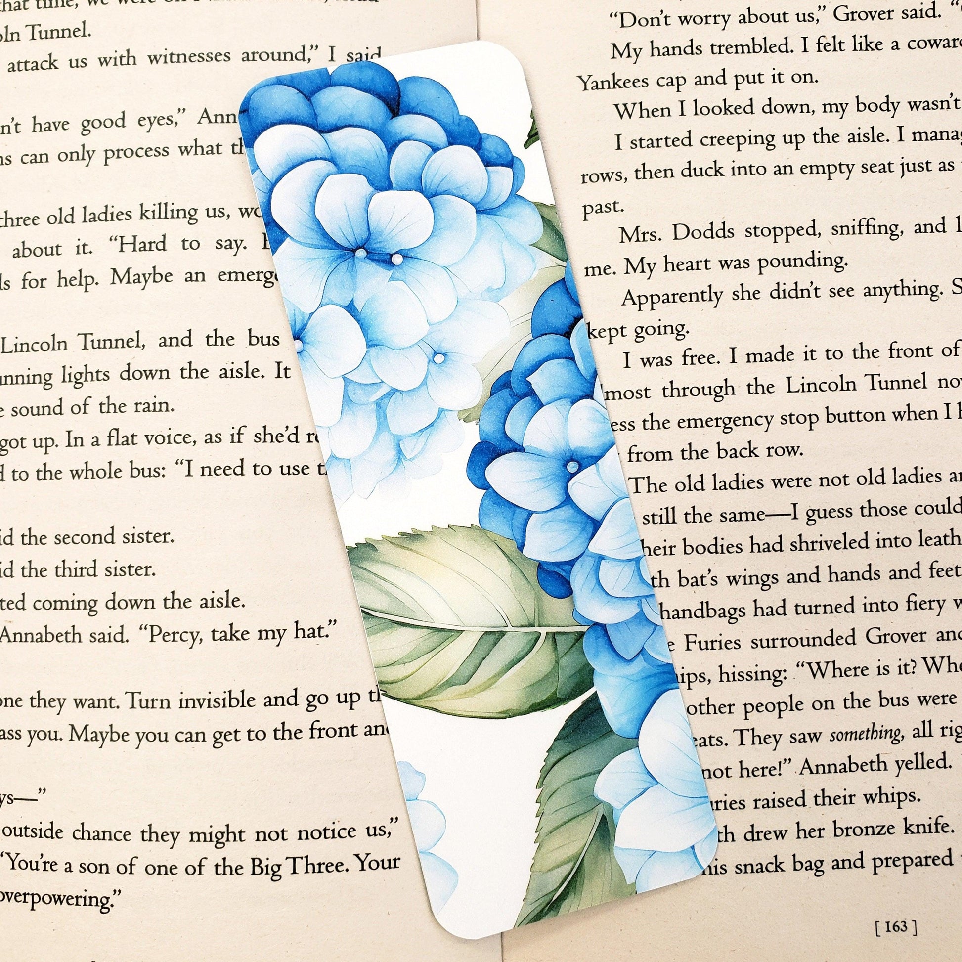 Blue Hydrangea Bookmark