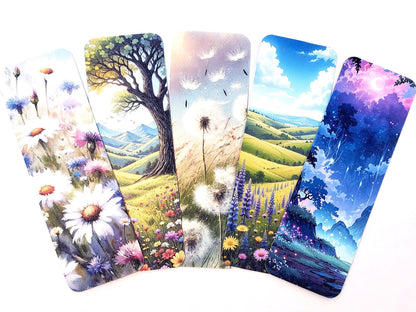 Dandelion Bookmark with tassel, double-sided