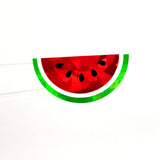 Watermelon Slice Stickers, set of 24 sparkly summer fruit vinyl decals. Larger size