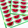 Watermelon Slice Stickers, set of 24 sparkly summer fruit vinyl decals. Larger size