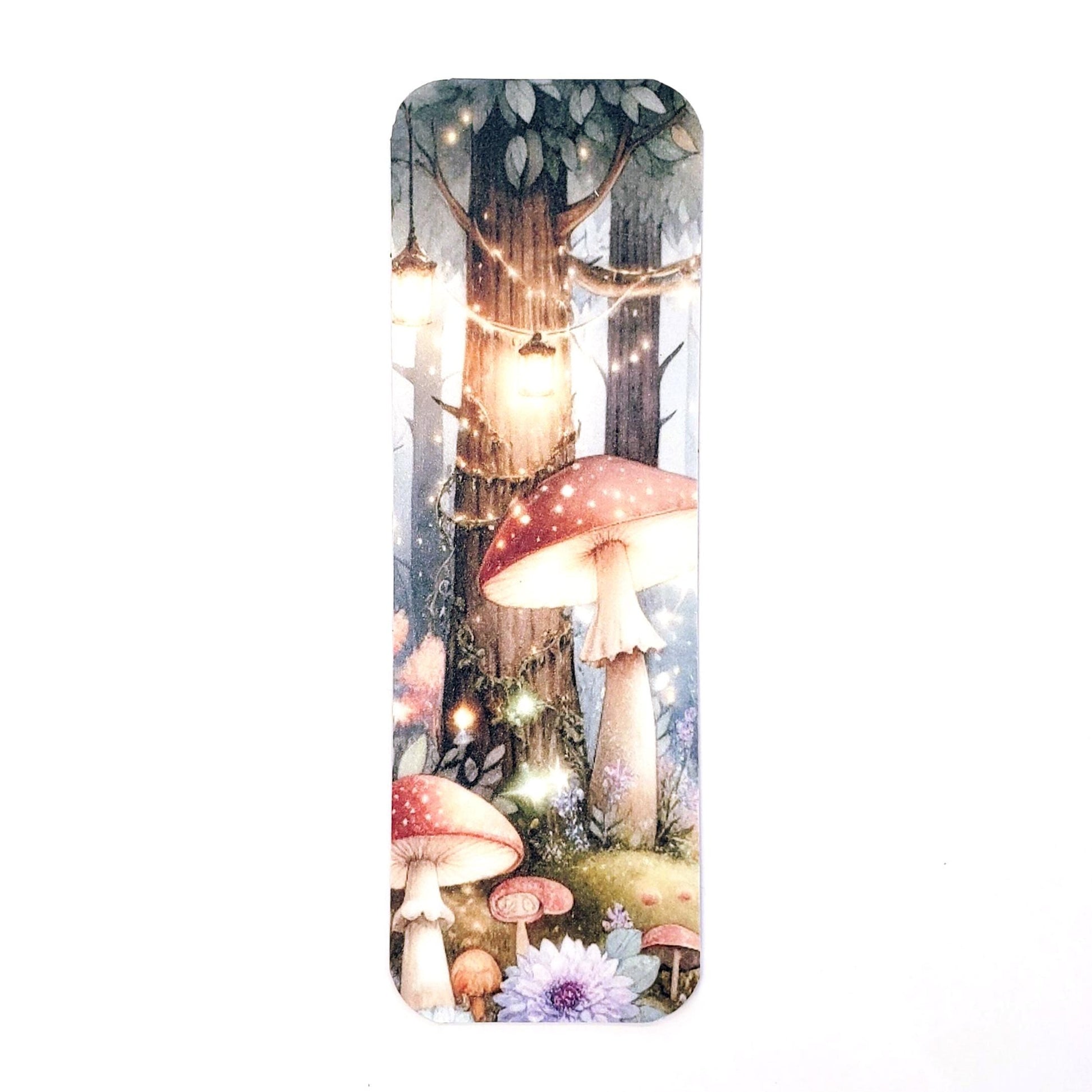Mushroom Bookmark with tassel, double-sided