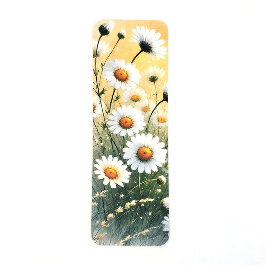 Daisy Bookmark with tassel, double-sided