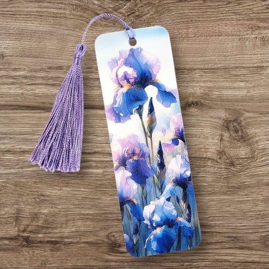 Purple Iris Flower Bookmark