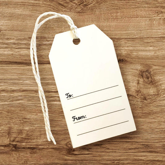 Gingham Gift Tags in Black and White, Double-Sided To/From Tags – Printed Cardstock Tags for Gifts, Holidays, or Parties, set of 12 bag tags