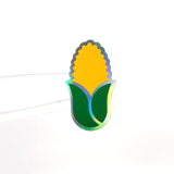 Corn Stickers, set of 40 peel and stick vegetable vinyl decal stickers for garden markers, recipe cards and scrapbook embellishments.