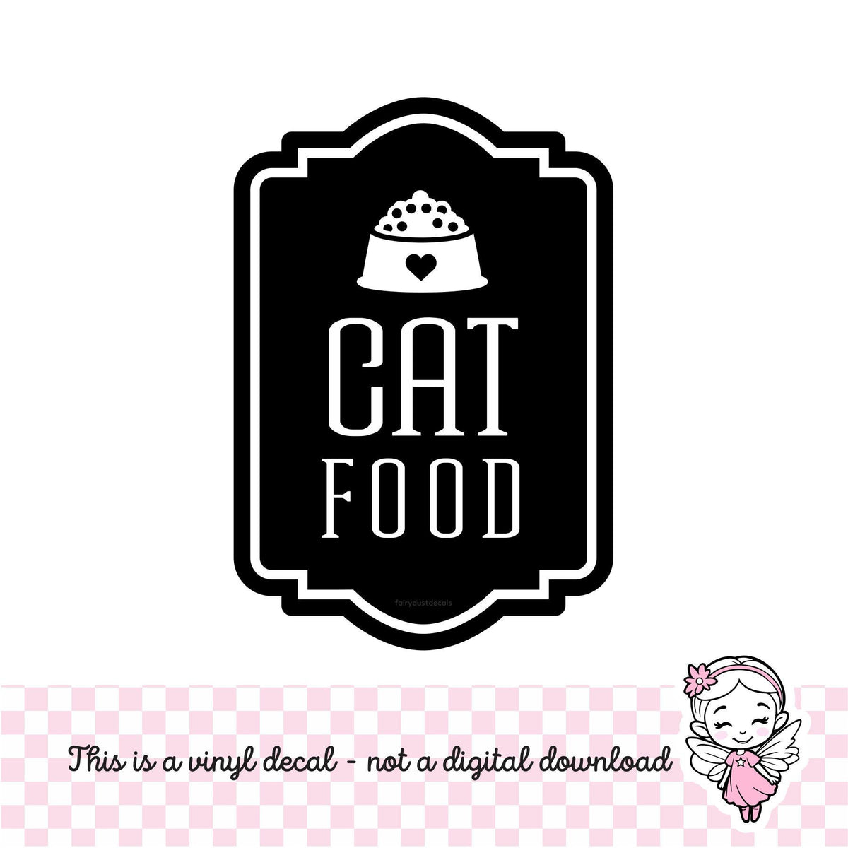 Cat Food Decal, pet food organization