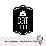 Cat Food Decal, pet food organization