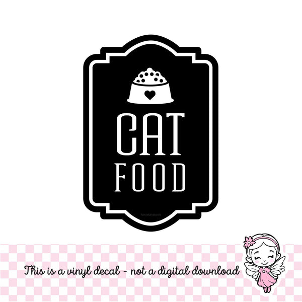 Cat Food Decal, pet food organization