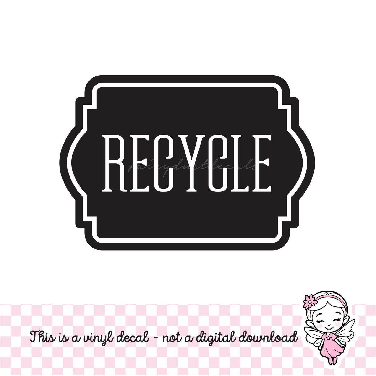 Recycle Decal, Sticker for garbage barrel, vinyl decal for trash can, recycling tote decal, eco friendly, zero waste