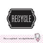 Recycle Decal, Sticker for garbage barrel, vinyl decal for trash can, recycling tote decal, eco friendly, zero waste