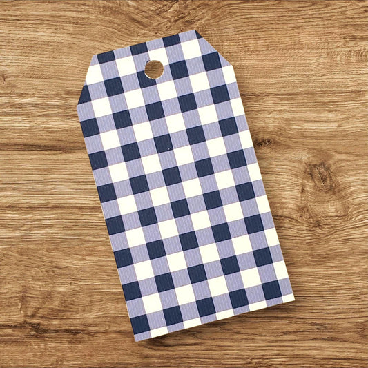 Blue Gingham Gift Tags