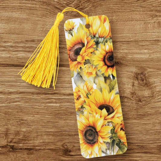 sunflower bookmark with tassel