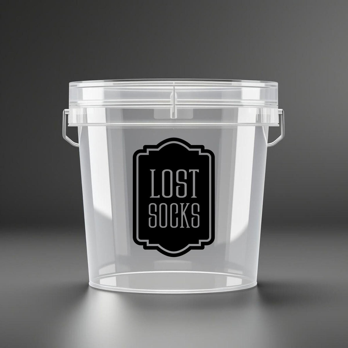 Lost Socks Laundry Decal, computer cut vinyl sticker, laundry organizer, container label for home, DECAL ONLY