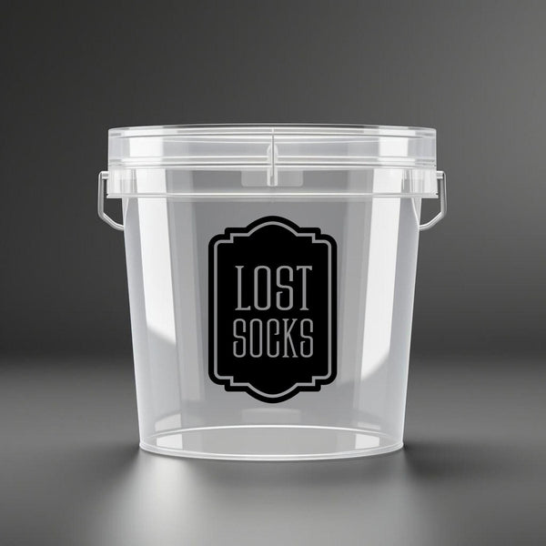 Lost Socks Laundry Decal, computer cut vinyl sticker, laundry organizer, container label for home, DECAL ONLY