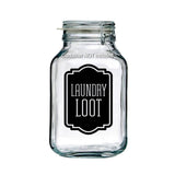 Laundry Decal, loose spare change loot, computer cut vinyl sticker, laundry organizer, container label for home, DECAL ONLY