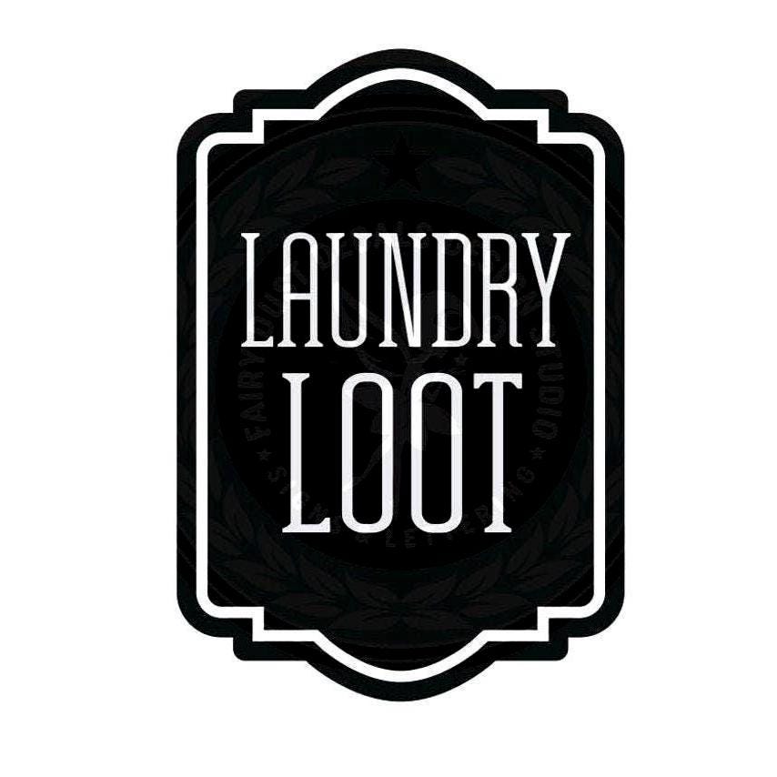 Laundry Decal, loose spare change loot, computer cut vinyl sticker, laundry organizer, container label for home, DECAL ONLY