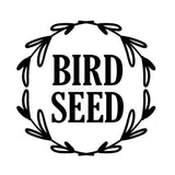 Bird Seed Decal, computer cut vinyl sticker, wild bird seed container label, bird seed storage sticker, organized home, pantry labels