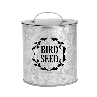Bird Seed Decal, computer cut vinyl sticker, wild bird seed container label, bird seed storage sticker, organized home, pantry labels