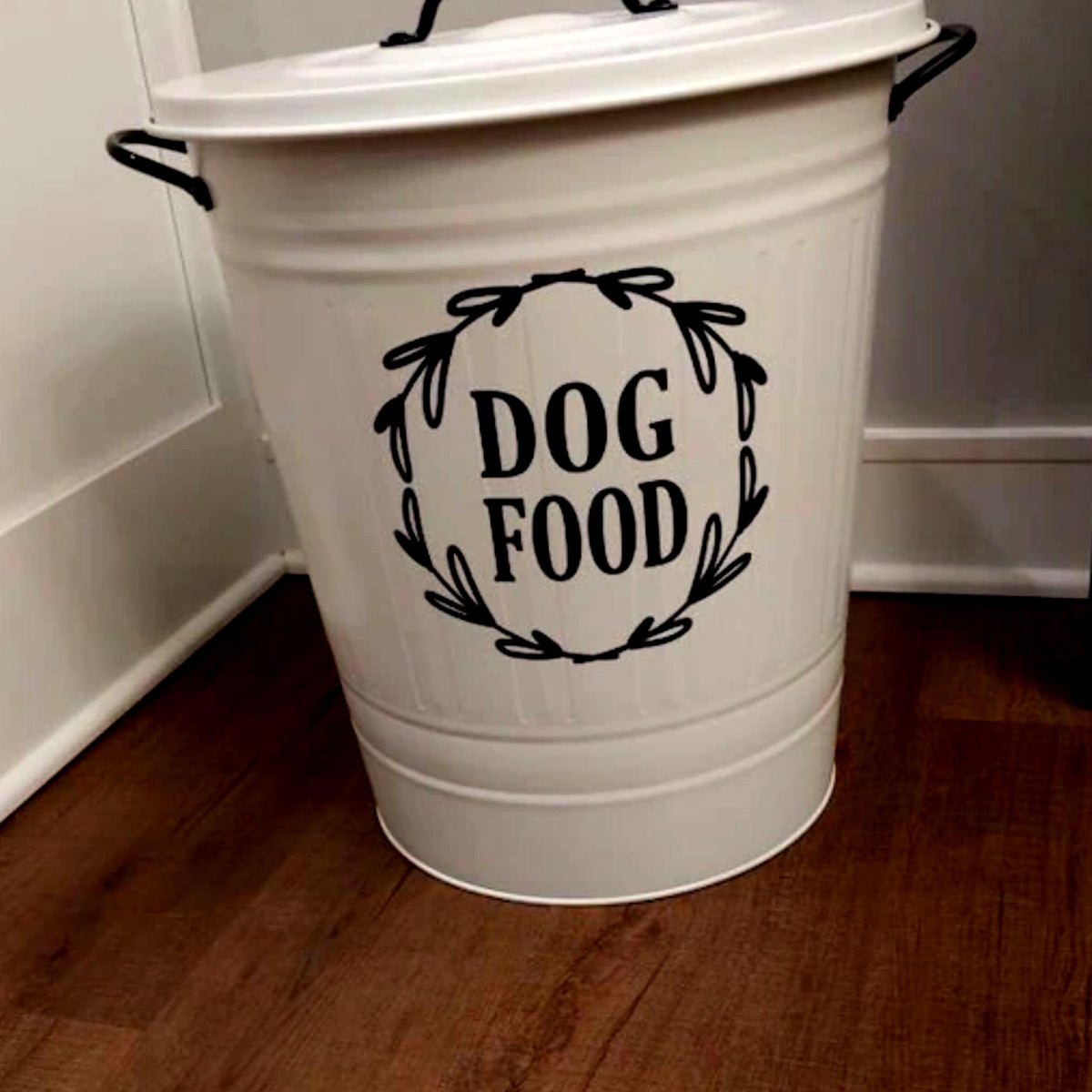 Dog Food Decal, computer cut vinyl sticker, pet dry food storage label, organized home pantry, dog food container decal