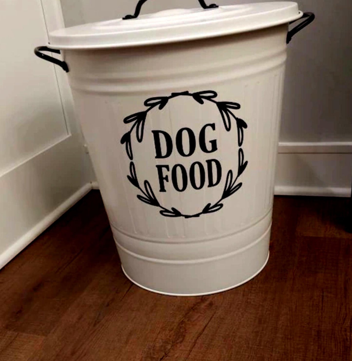 Dog Food Decal, computer cut vinyl sticker, pet dry food storage label, organized home pantry, dog food container decal