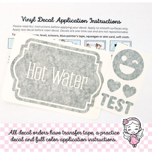 Custom Decal, Create Your Own, home organization label sticker, computer cut vinyl decal