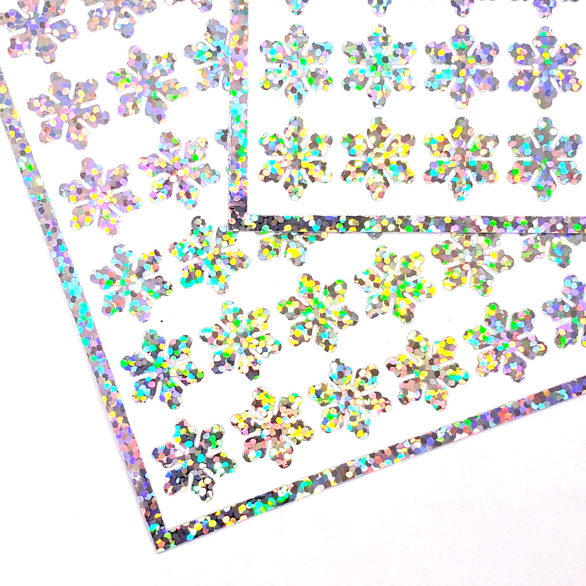 Silver Snowflake Stickers, set of 99