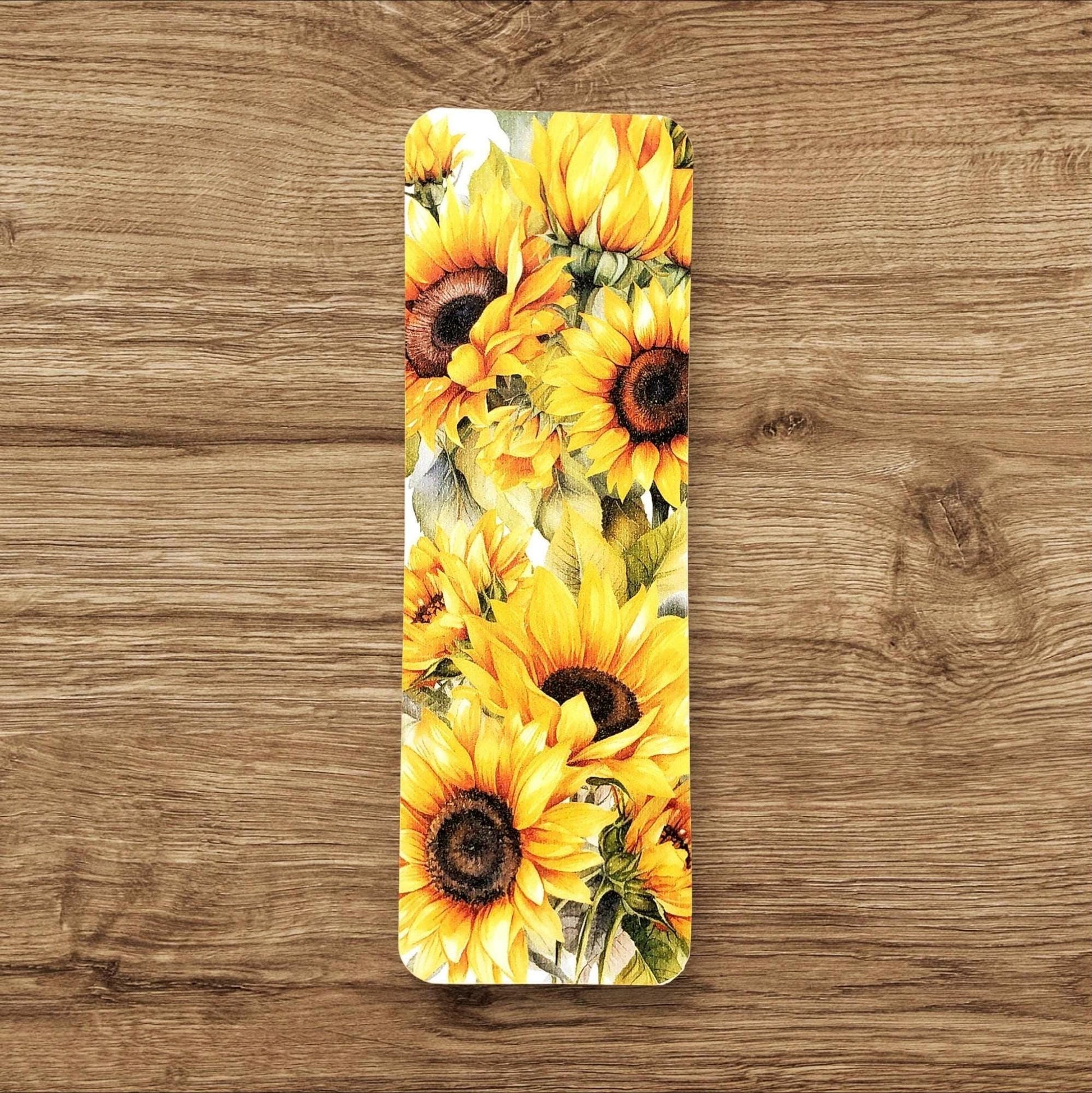 Sunflower Bookmark with tassel, double-sided