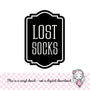 Lost Socks Laundry Decal, computer cut vinyl sticker, laundry organizer, container label for home, DECAL ONLY