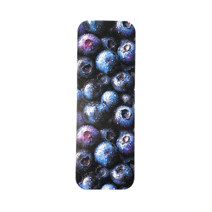 Blueberry Bookmark, double sided printed bookmark with tassel, gift for baker, summer fruit blueberries