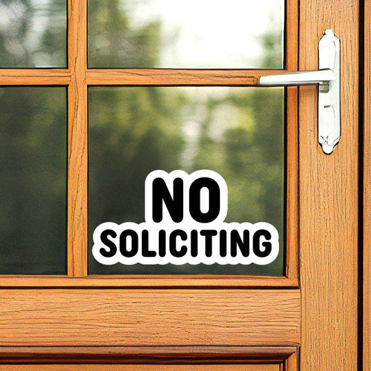 No Soliciting Sticker for windows and doors