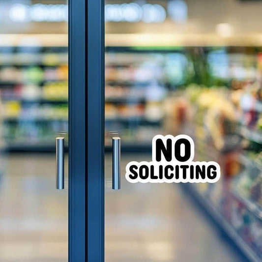 No Soliciting Sticker for windows and doors