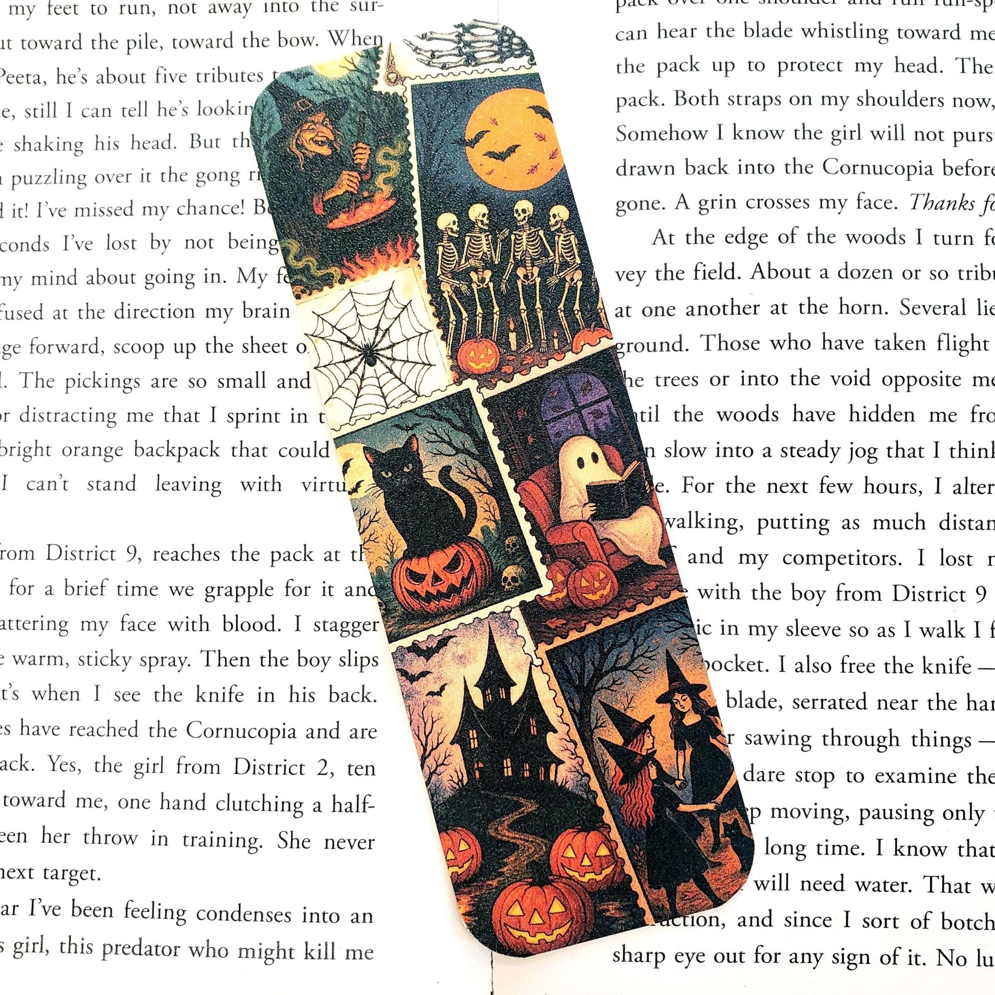 Vintage Stamps Halloween Bookmark