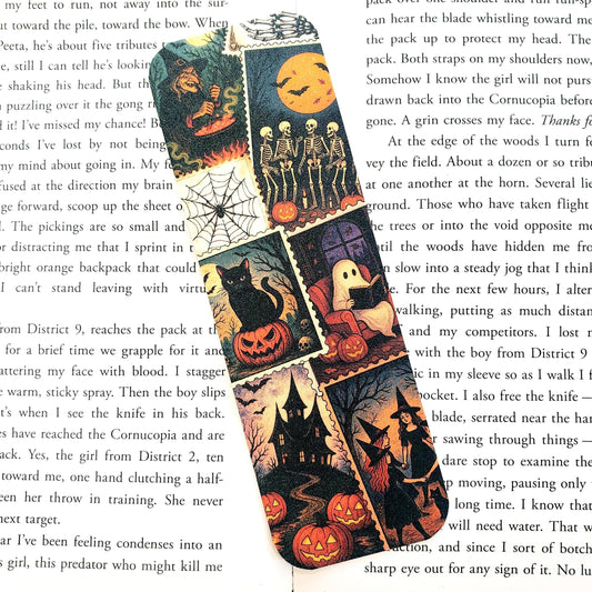 Vintage Stamps Halloween Bookmark