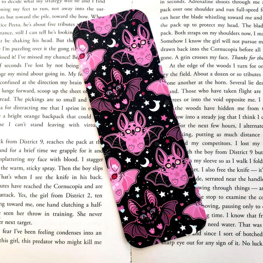 Halloween Pink Bats Bookmark