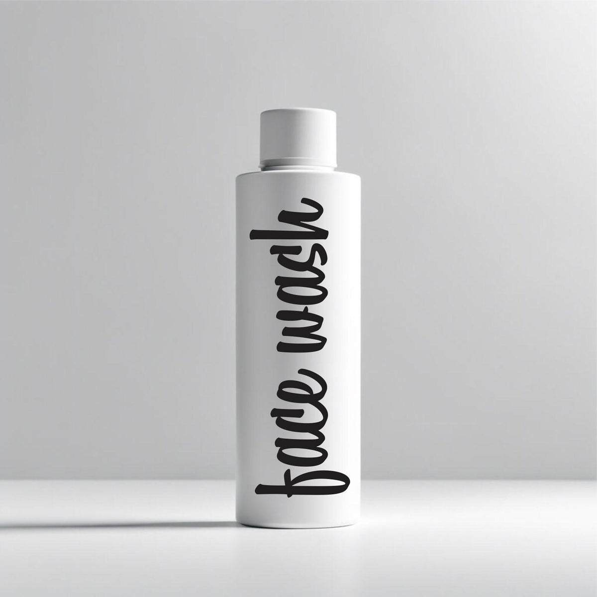 Face Wash Decal, pump bottle label for glass or plastic dispenser, bathroom sticker