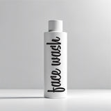 Face Wash Decal, pump bottle label for glass or plastic dispenser, bathroom sticker