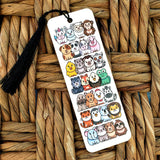 Back-to-School Personalized Name Bookmark – Farm & Wild Animal Cartoon Design with Tassel, Gift for Kids and Young Readers.