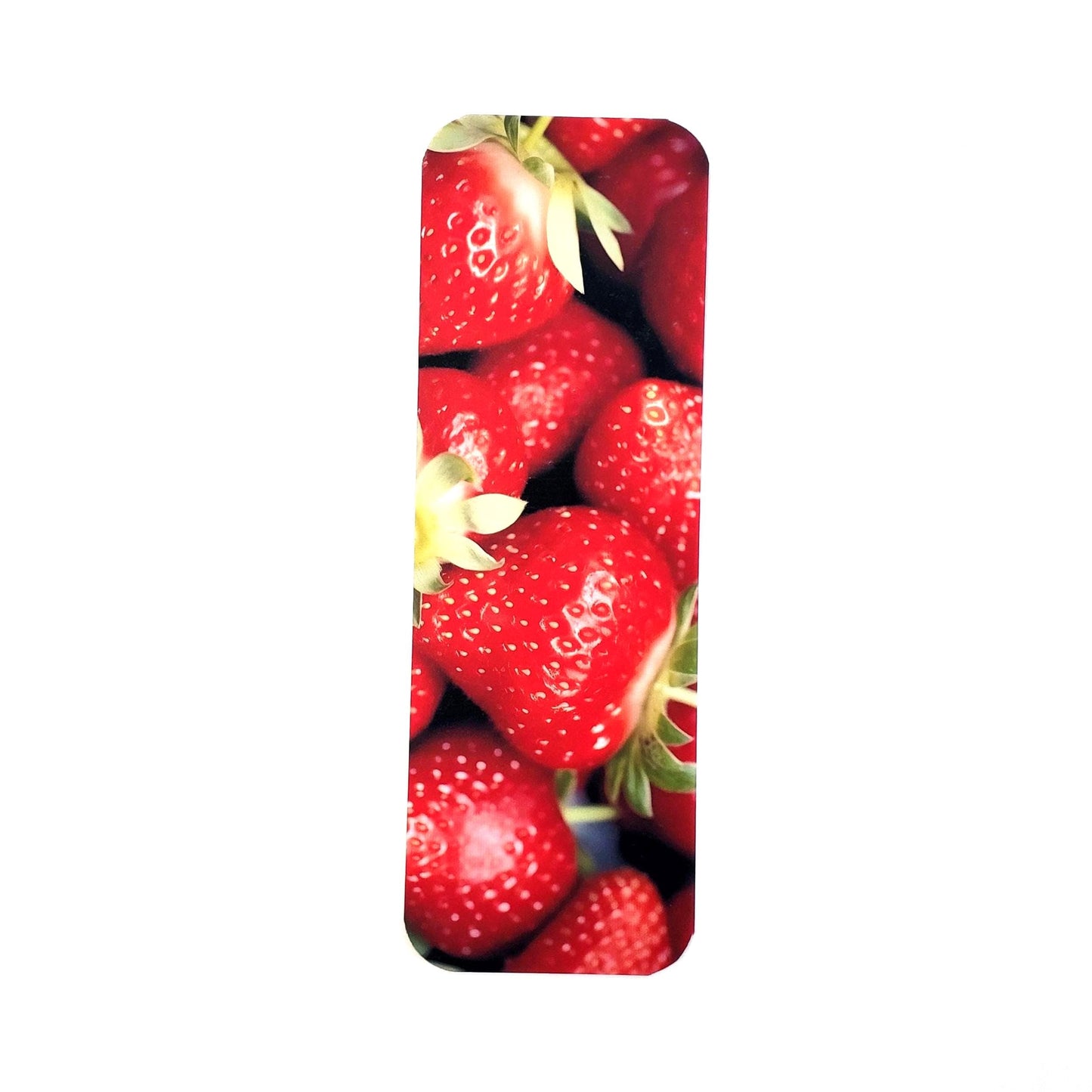 Strawberry Bookmark, double sided printed bookmark with tassel, gift for baker, summer fruit strawberry season, farmers market