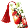 Tomato Bookmark with tassel, Double-sided
