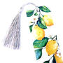 Lemon Print Bookmark with tassel