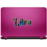 Libra Sticker, black and holographic silver vinyl decal, October horoscope zodiac sticker, witchy vibe, laptop or water bottle sticker