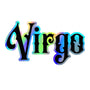 Virgo Sticker, black and holographic silver vinyl decal, September birthday horoscope zodiac sticker, witchy stickers