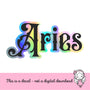 Aries Sticker, black and holographic silver vinyl decal, April horoscope zodiac sticker, witchy vibe, laptop or water bottle sticker